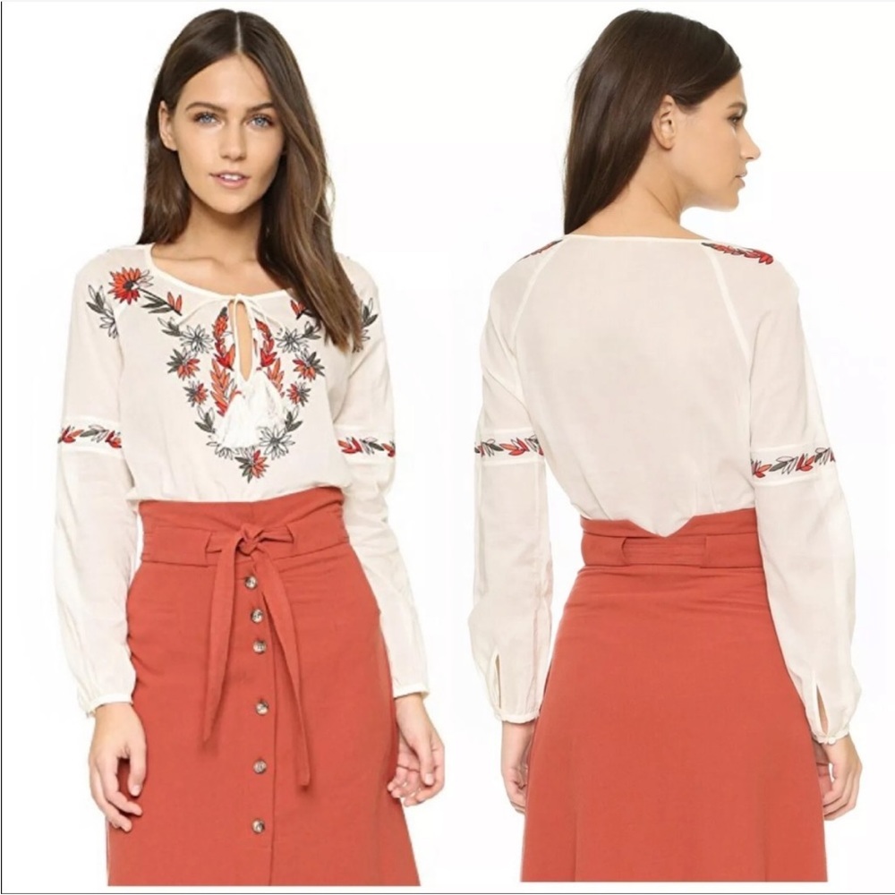 Tory Burch floral embroidered shirt